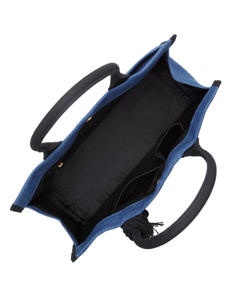 Orla Tote Bag - Denim/Black - Vince Camuto