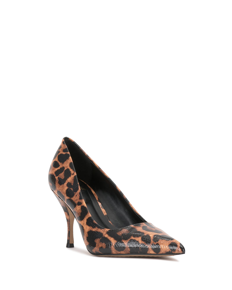 Paislie Pointed Toe Pump - Black/Natural - Vince Camuto