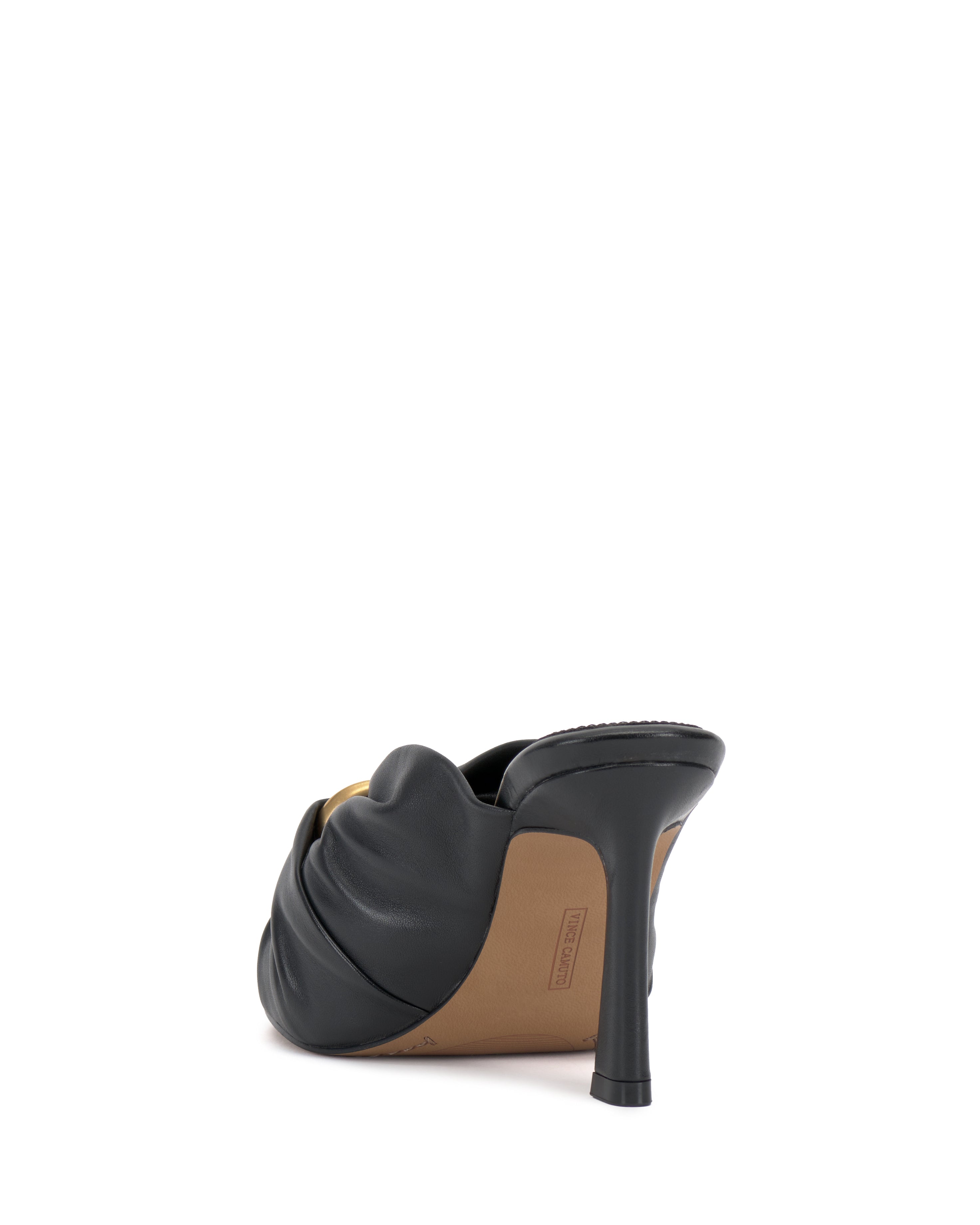 Patie Buckle Gathered High Heel Sandal - Vince Camuto