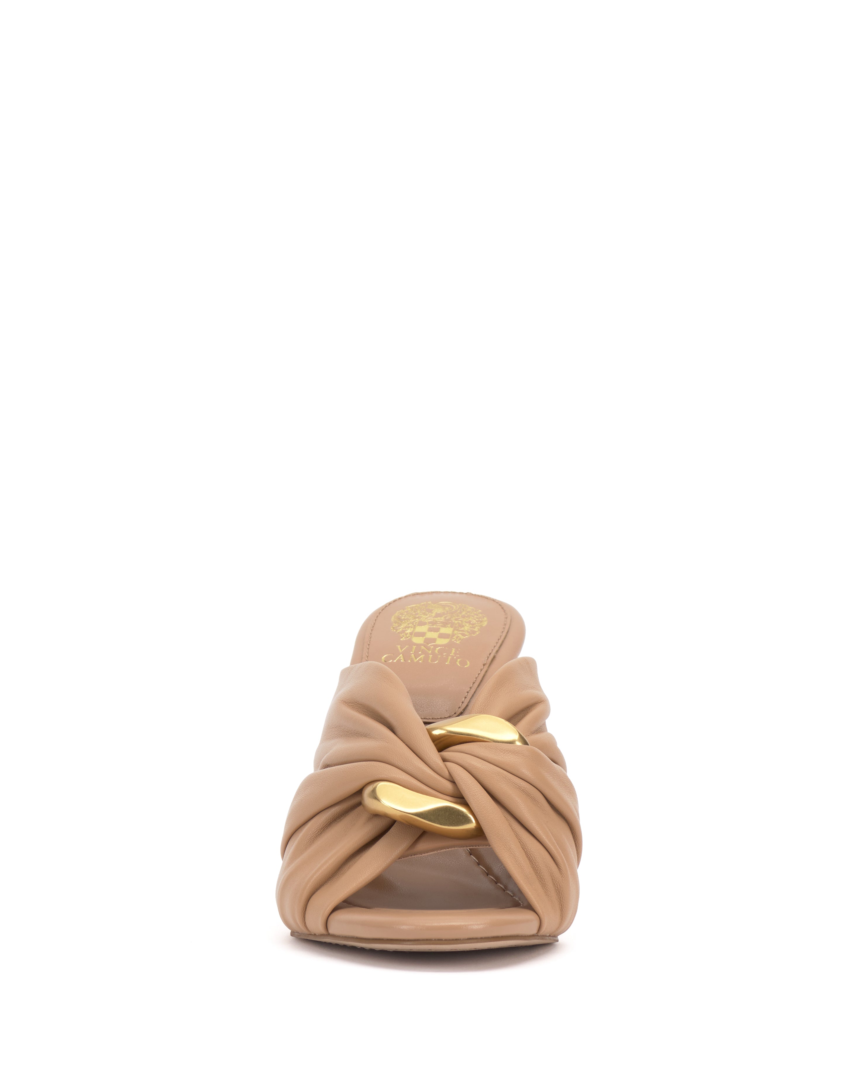 Patie Buckle Gathered High Heel Sandal - Vince Camuto