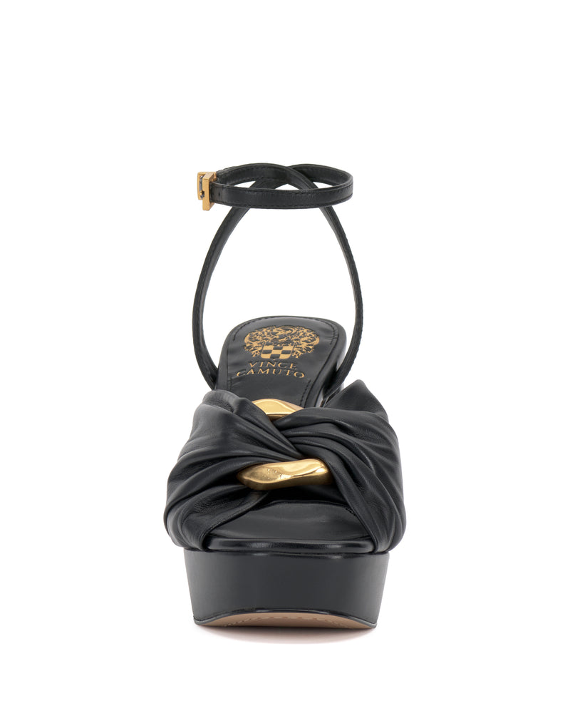 Phebie Buckle Gathered Platform High Heel Sandal - Vince Camuto