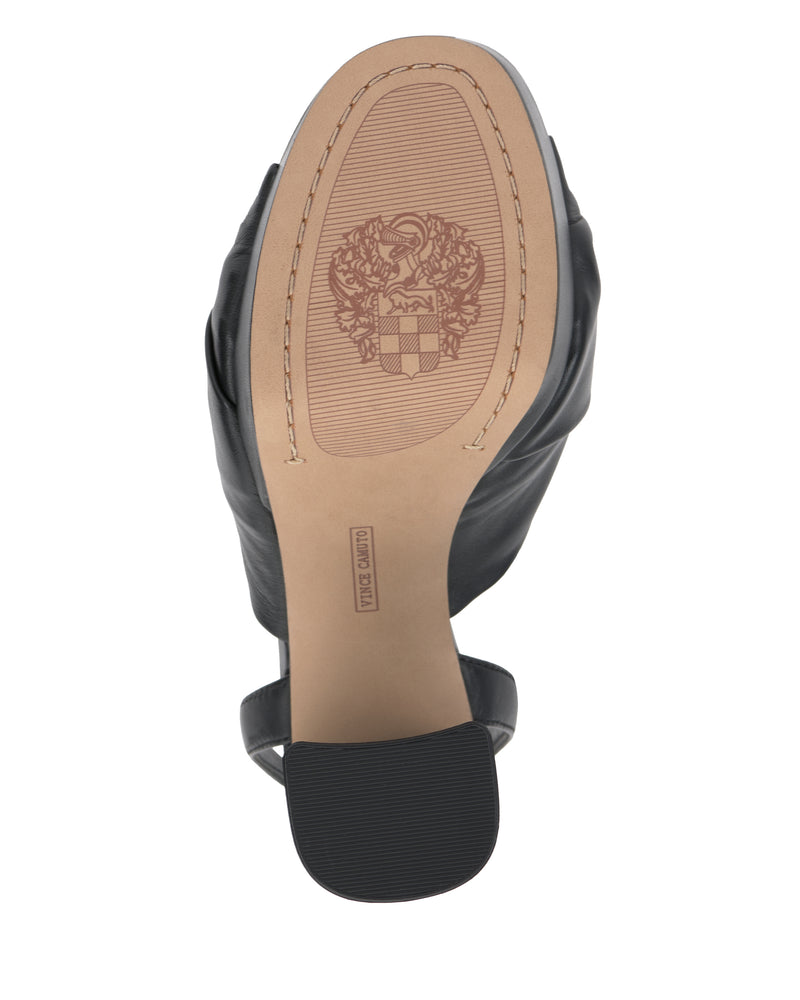Phebie Buckle Gathered Platform High Heel Sandal - Vince Camuto