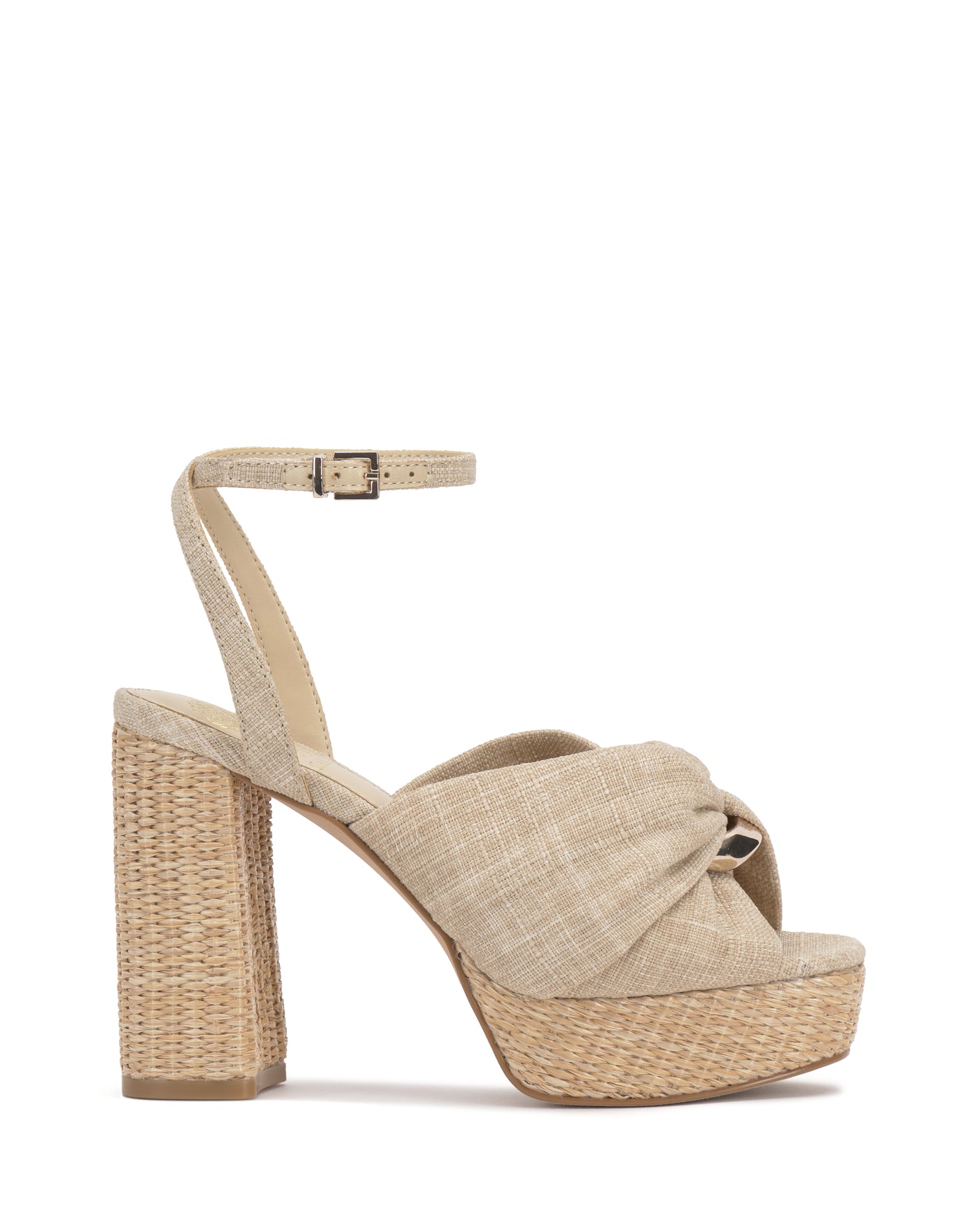 Phebie Buckle Gathered Platform High Heel Sandal - Vince Camuto