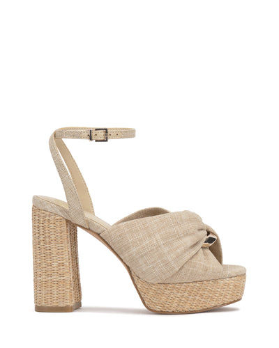 Phebie Buckle Gathered Platform High Heel Sandal - Vince Camuto