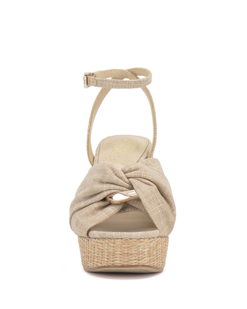 Phebie Buckle Gathered Platform High Heel Sandal - Vince Camuto