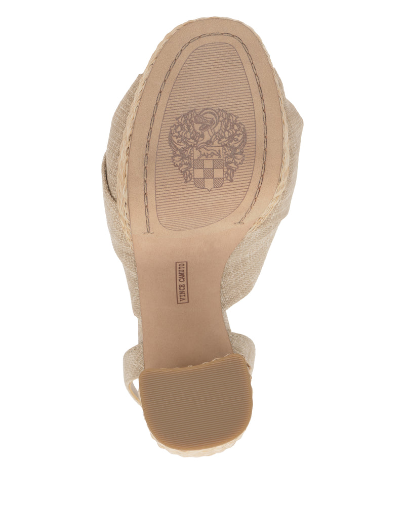 Phebie Buckle Gathered Platform High Heel Sandal - Vince Camuto