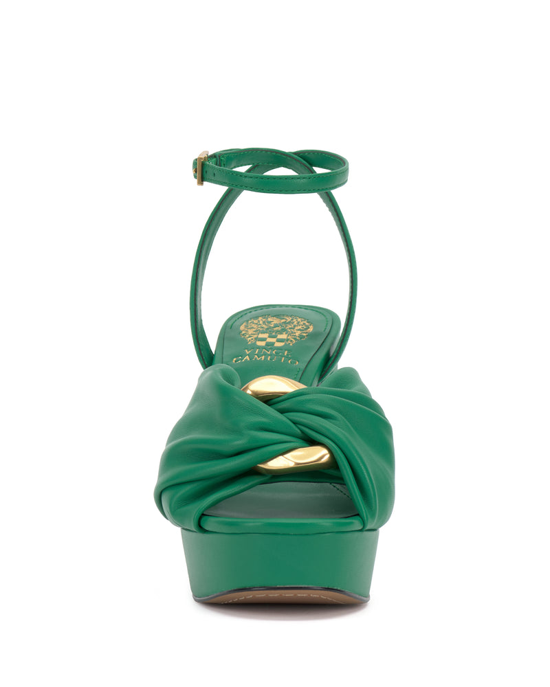 Phebie Buckle Gathered Platform High Heel Sandal - Vince Camuto