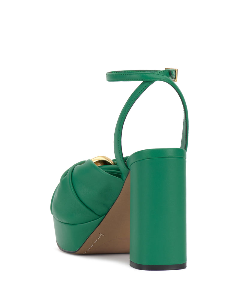 Phebie Buckle Gathered Platform High Heel Sandal - Vince Camuto