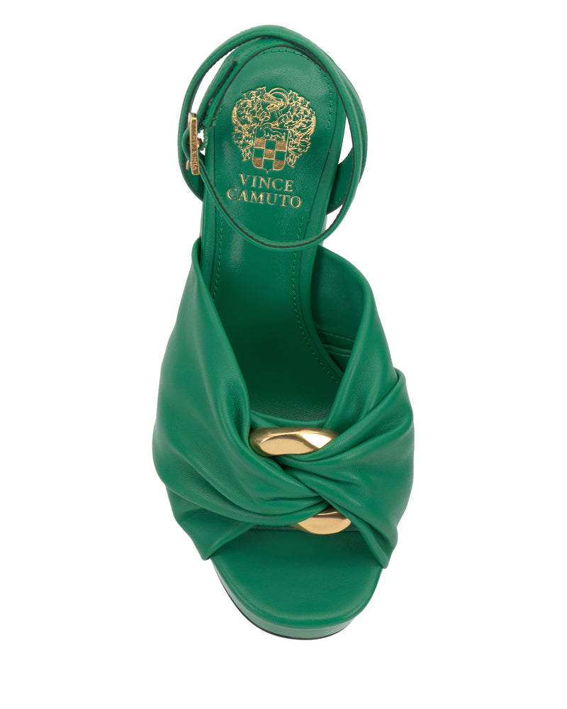 Phebie Buckle Gathered Platform High Heel Sandal - Vince Camuto