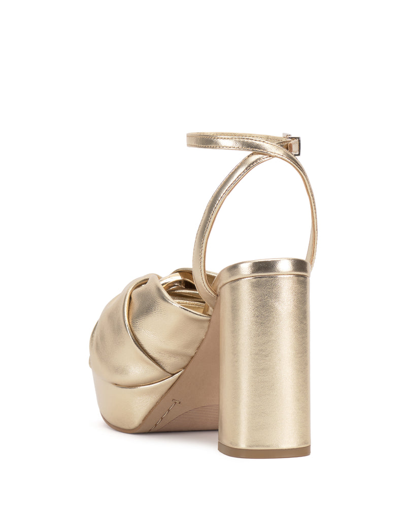 Phebie Buckle Gathered Platform High Heel Sandal - Vince Camuto