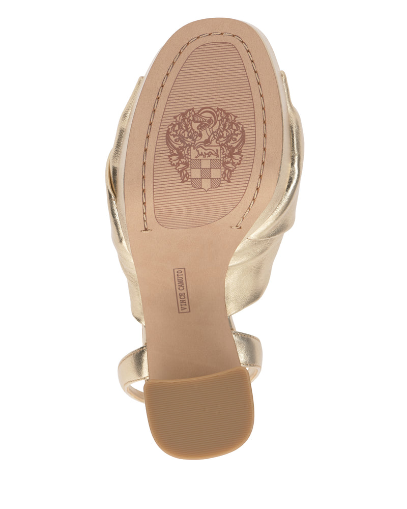 Phebie Buckle Gathered Platform High Heel Sandal - Vince Camuto