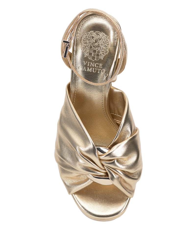 Phebie Buckle Gathered Platform High Heel Sandal - Vince Camuto