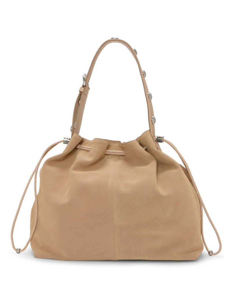 Pippa Large Studded Bucket Bag - Cappuccino Stud - Vince Camuto
