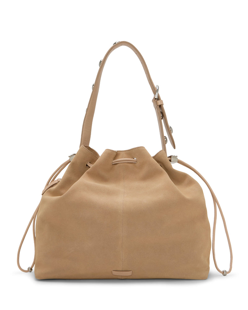 Pippa Large Studded Bucket Bag - Cappuccino Stud - Vince Camuto