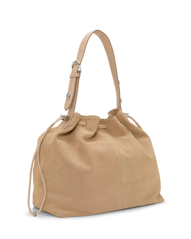 Pippa Large Studded Bucket Bag - Cappuccino Stud - Vince Camuto