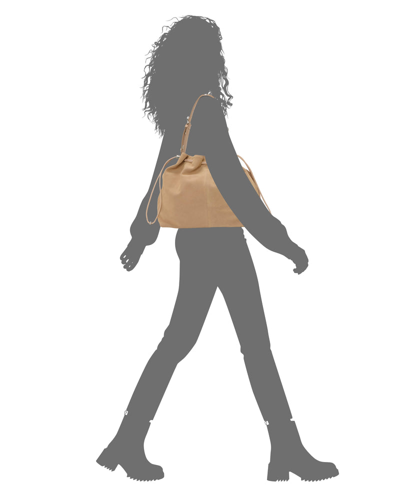 Pippa Large Studded Bucket Bag - Cappuccino Stud - Vince Camuto