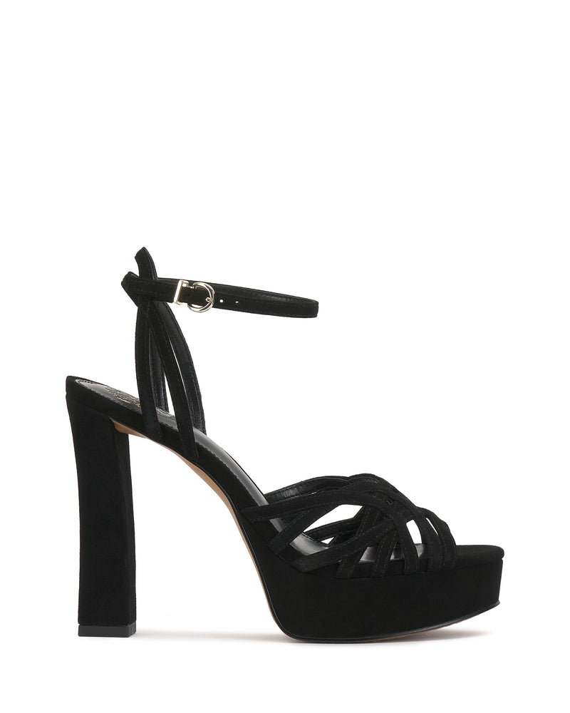 Samlee Strappy Platform Sandal - Black - Vince Camuto