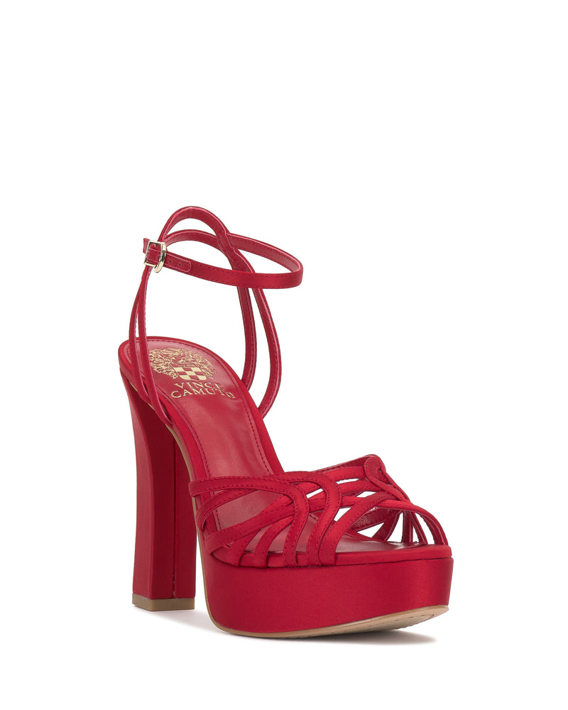 Samlee Strappy Platform Sandal - Flame - Vince Camuto
