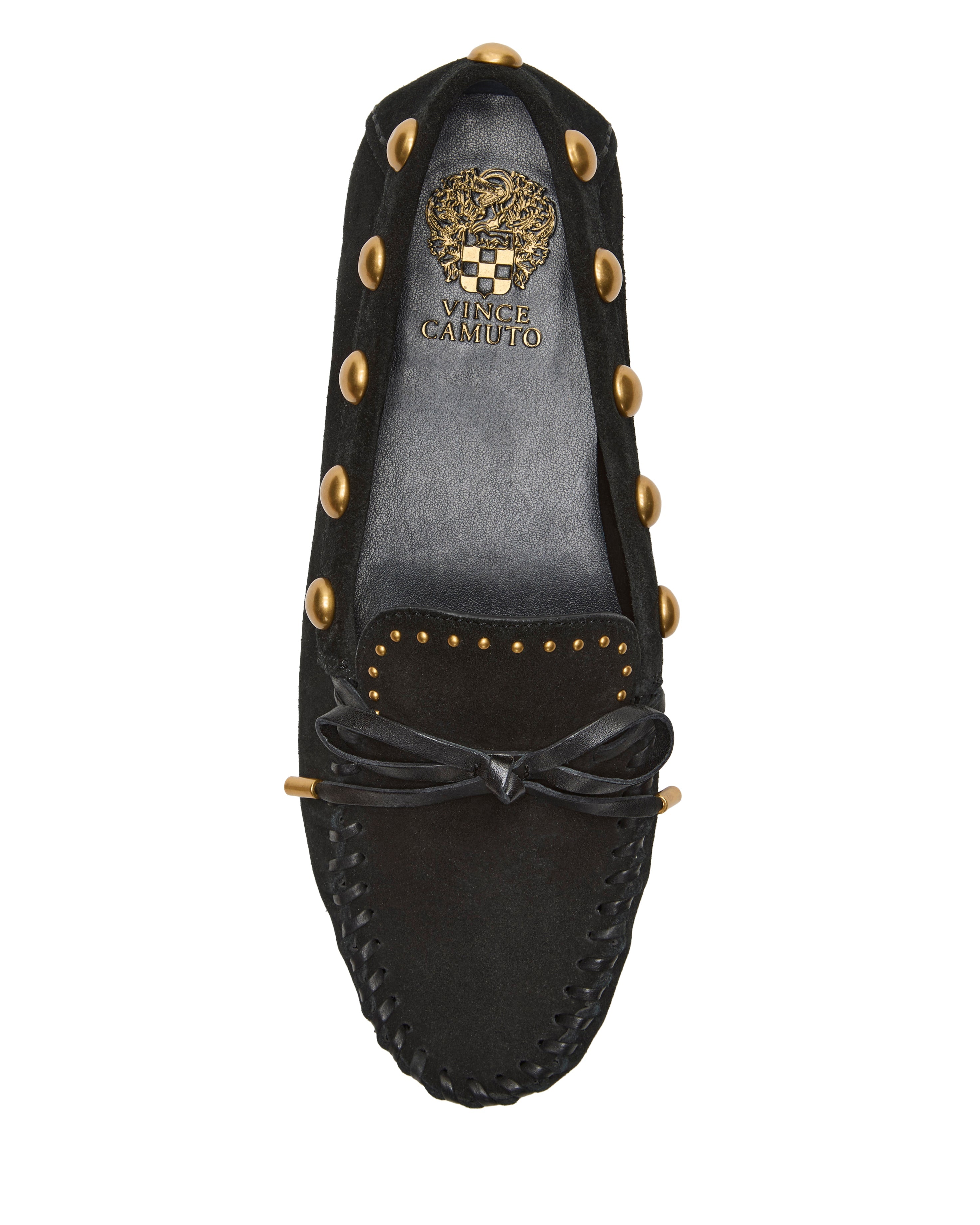 Sennett Studded Mocassin - Black - Vince Camuto