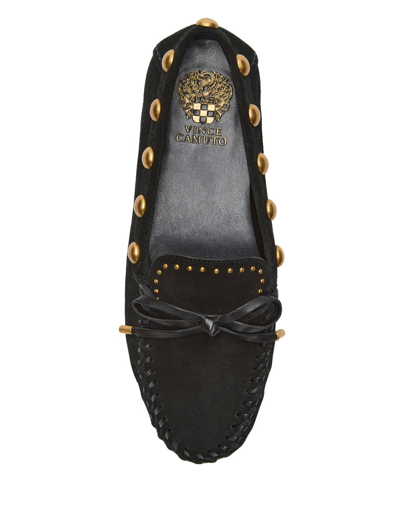 Sennett Studded Mocassin - Black - Vince Camuto