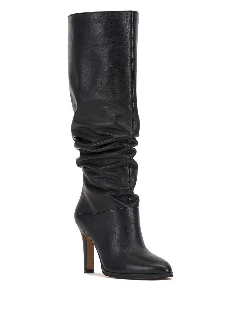 Sorina Slouchy Wide Calf Knee High Boot - Black - Vince Camuto