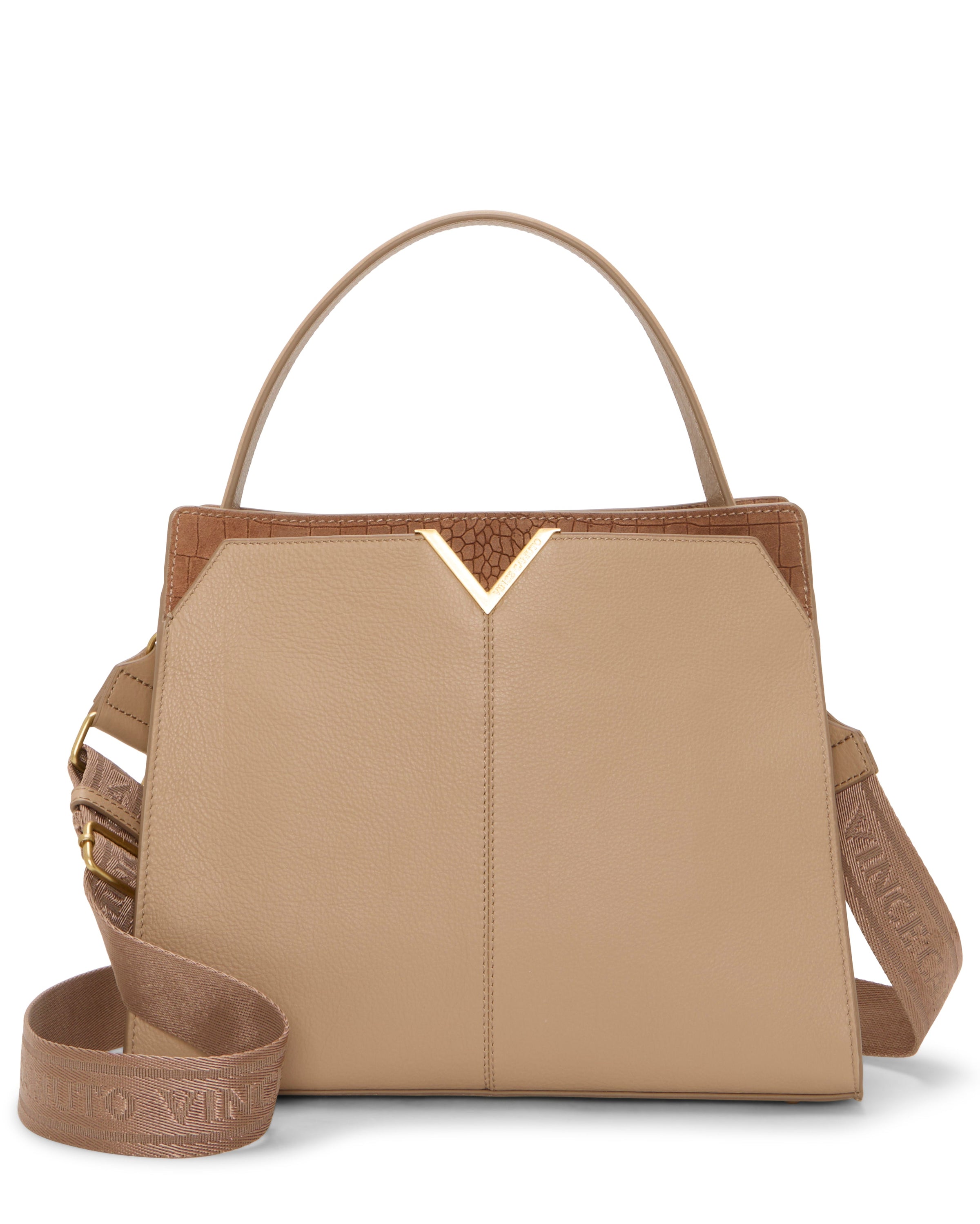 Tasha Shoulder Bag - Cappuccino/Cognac - Vince Camuto