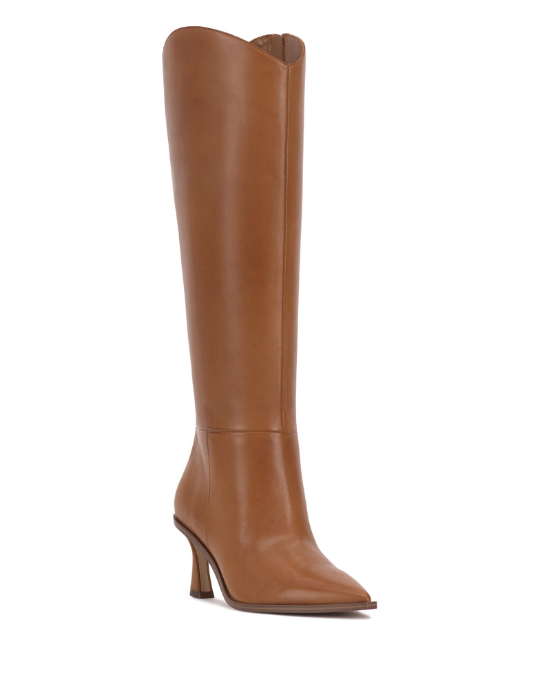 Emily Extra Wide Calf Knee High Boot - Golden Walnut - Vince Camuto