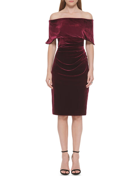 Ruched Off-the-shoulder Dress - Vince Camuto