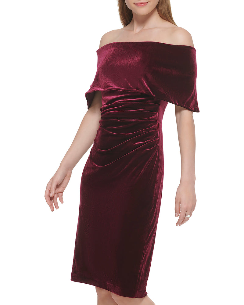 Ruched Off-the-shoulder Dress - Vince Camuto