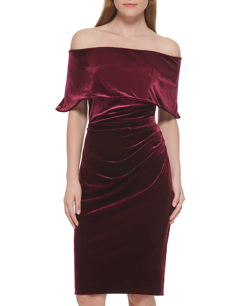 Ruched Off-the-shoulder Dress - Vince Camuto