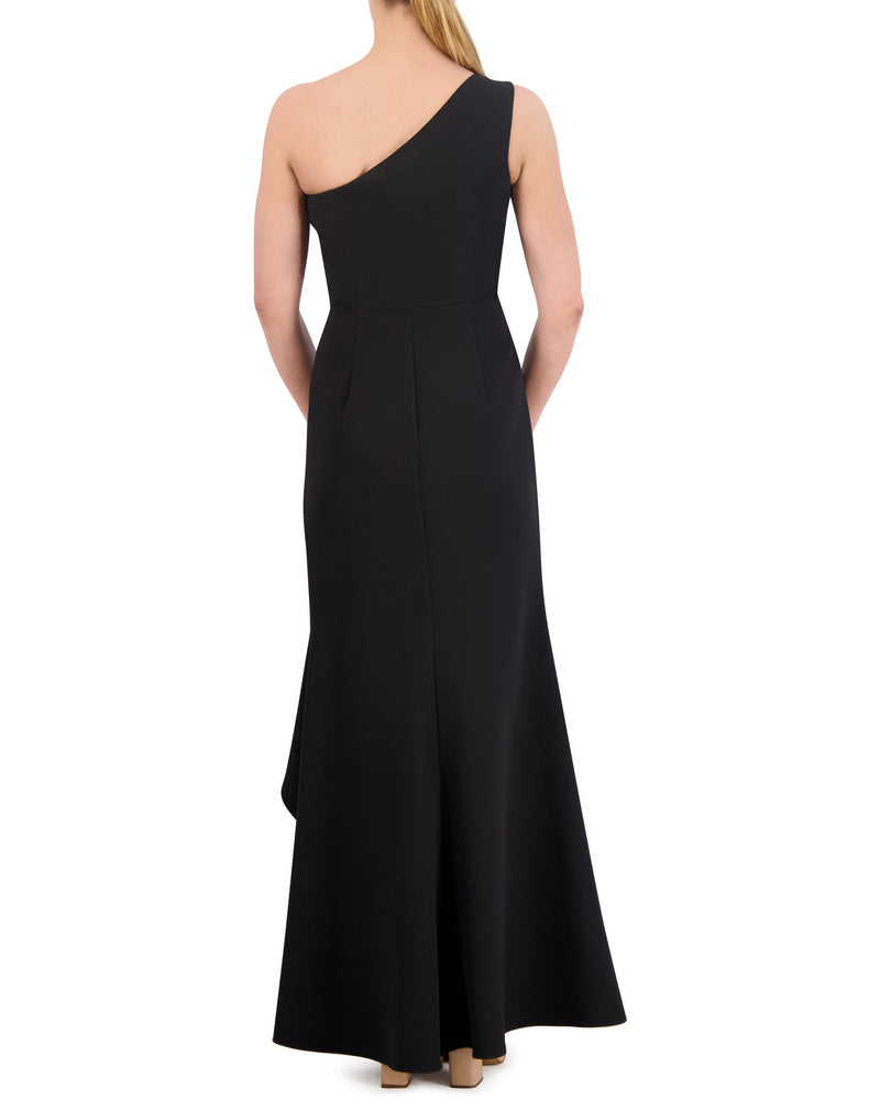 Ruffled One-Shoulder Twist-Front Gown - Vince Camuto