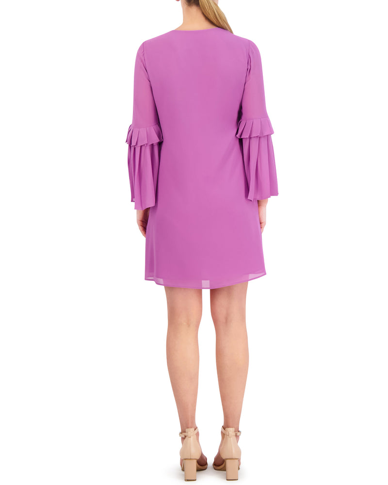 Chiffon Bell-Sleeve Minidress - Vince Camuto
