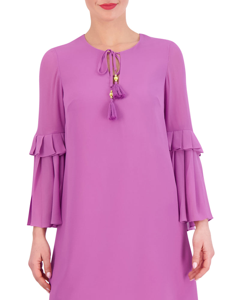 Chiffon Bell-Sleeve Minidress - Vince Camuto