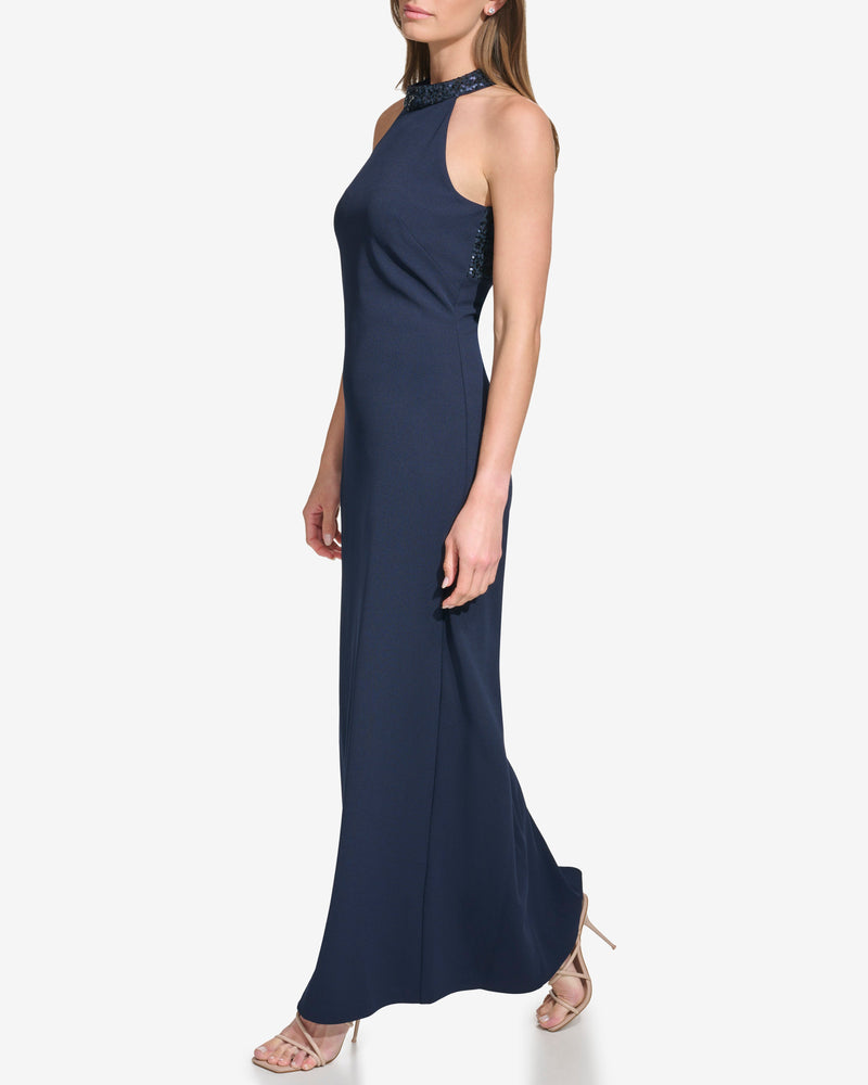 Sequined Halter Gown - Vince Camuto