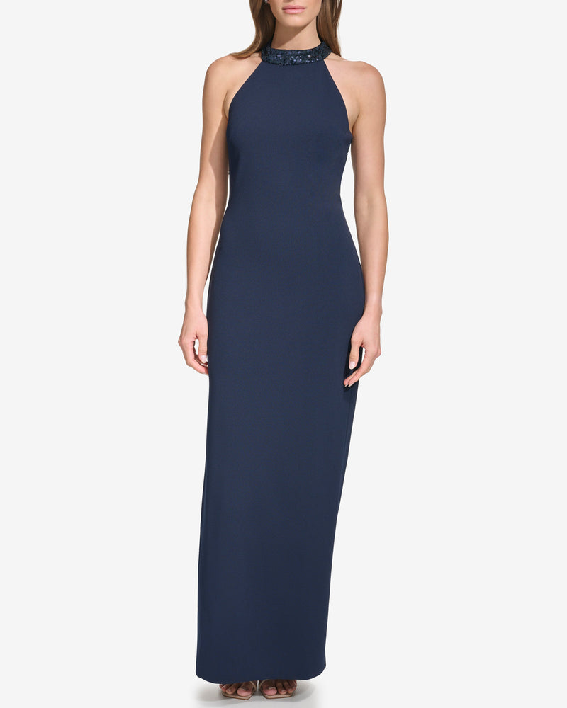 Sequined Halter Gown - Vince Camuto