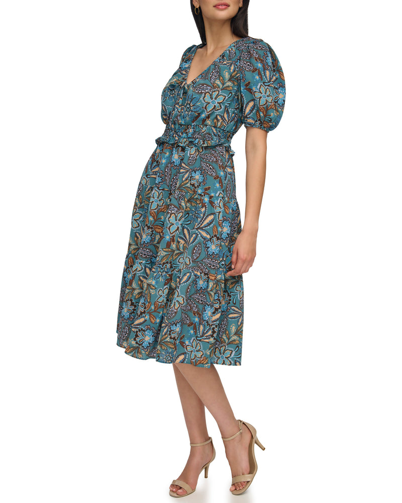 Smock Waist Midi Dress - Vince Camuto