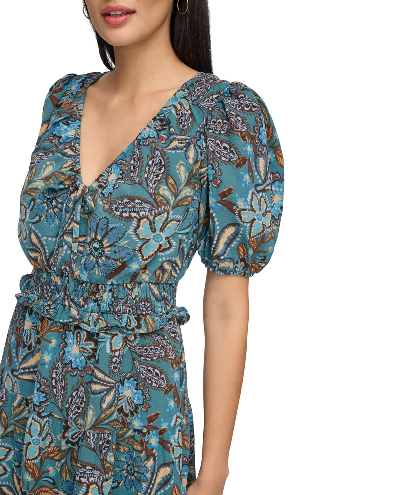 Smock Waist Midi Dress - Vince Camuto