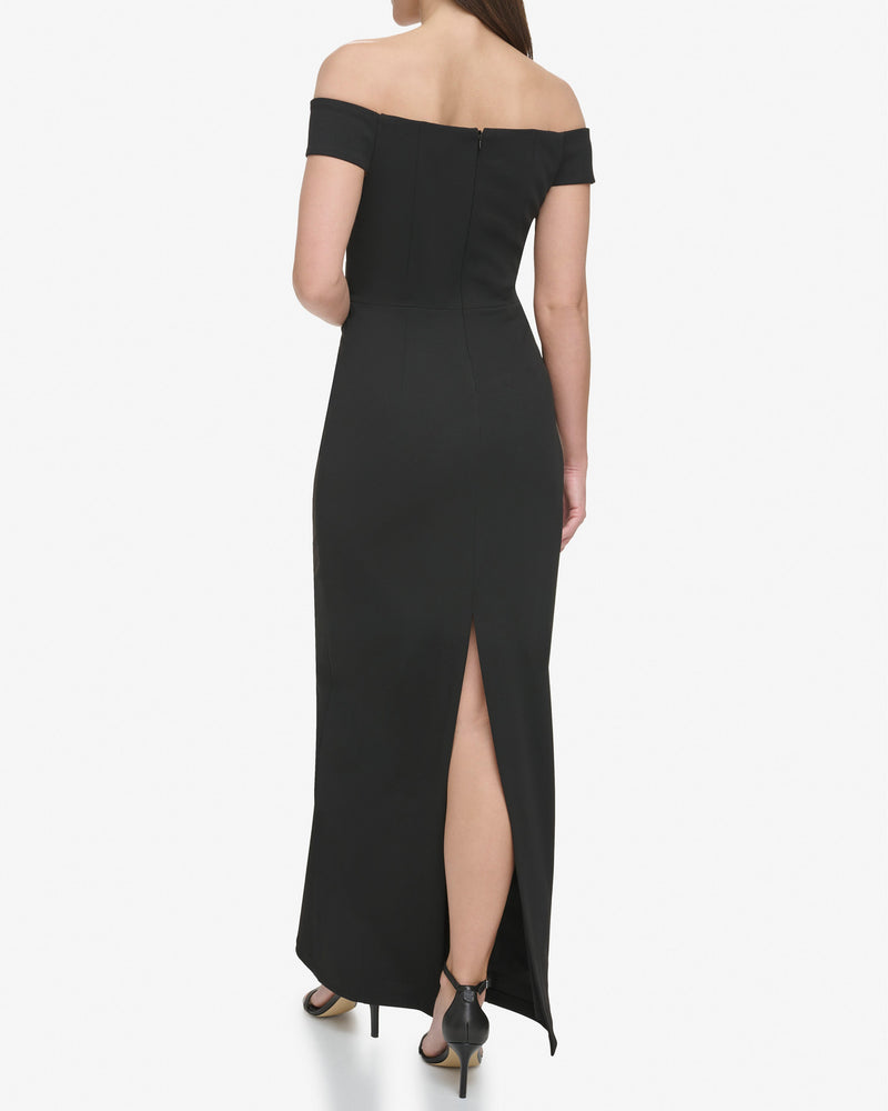 Off-The-Shoulder Contoured-Neckline Gown - Vince Camuto