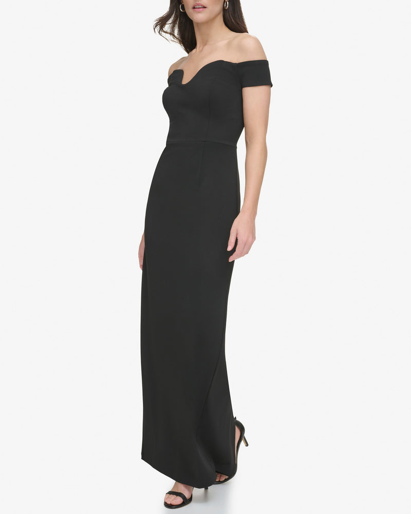 Off-The-Shoulder Contoured-Neckline Gown - Vince Camuto