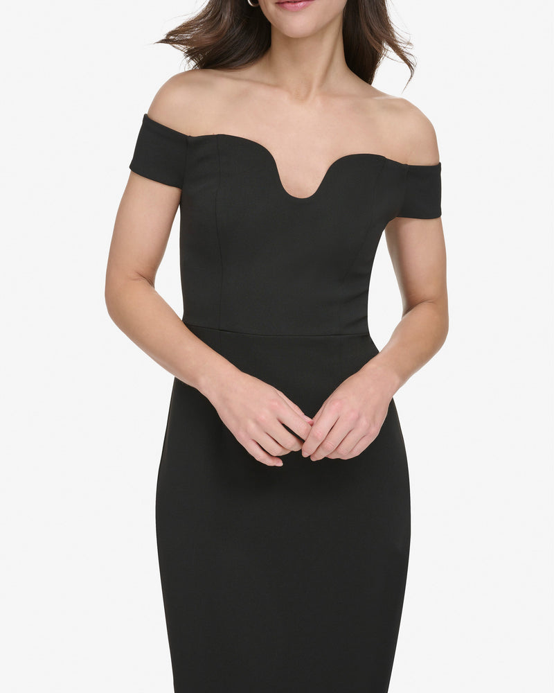 Off-The-Shoulder Contoured-Neckline Gown - Vince Camuto