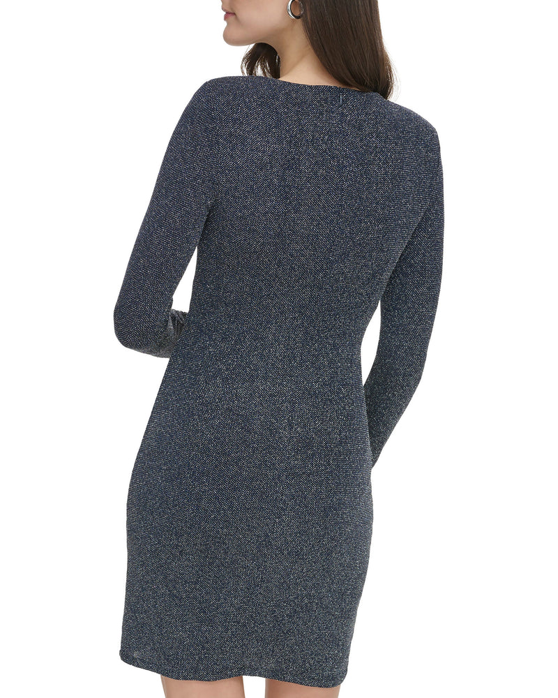 Ruched Asymmetric-Neckline Dress - Vince Camuto
