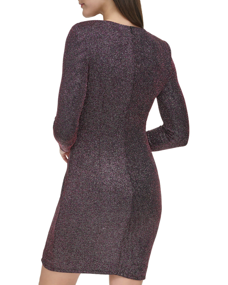 Ruched Asymmetric-Neckline Dress - Vince Camuto