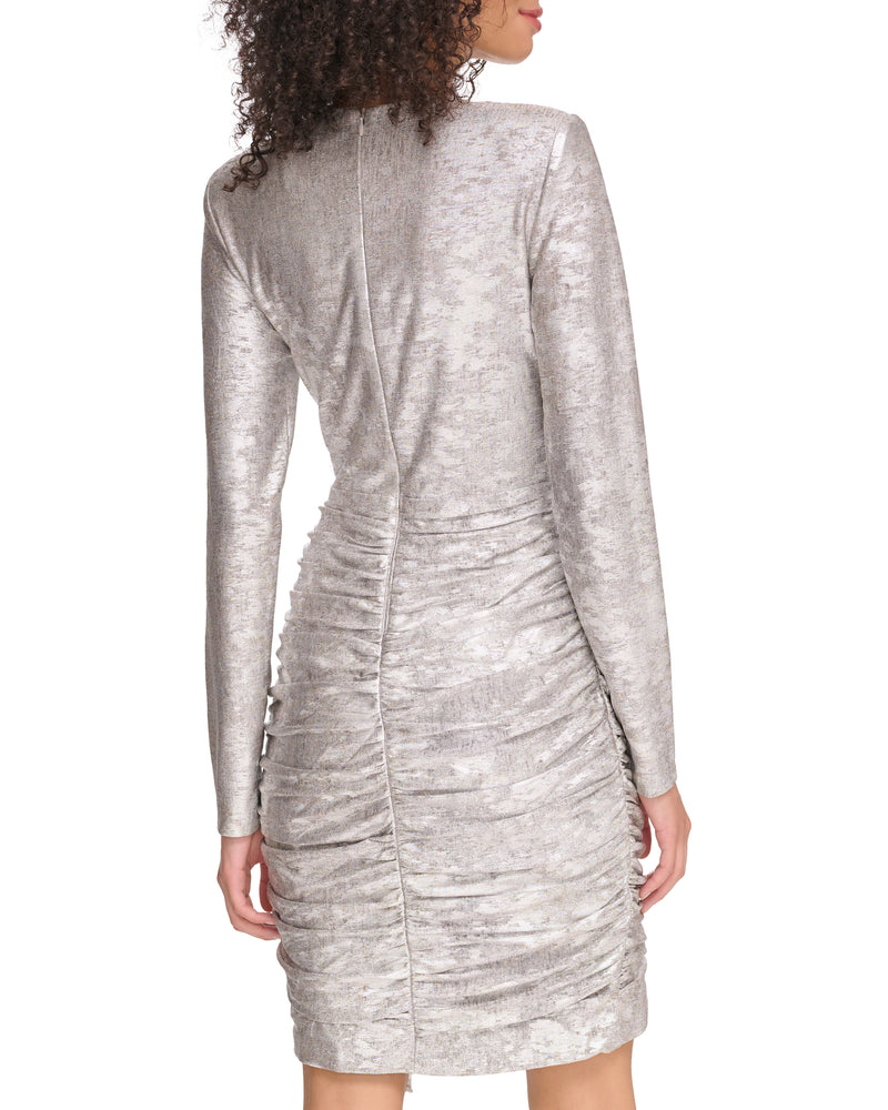 Petite Ruched Sash-Detail Dress - Vince Camuto