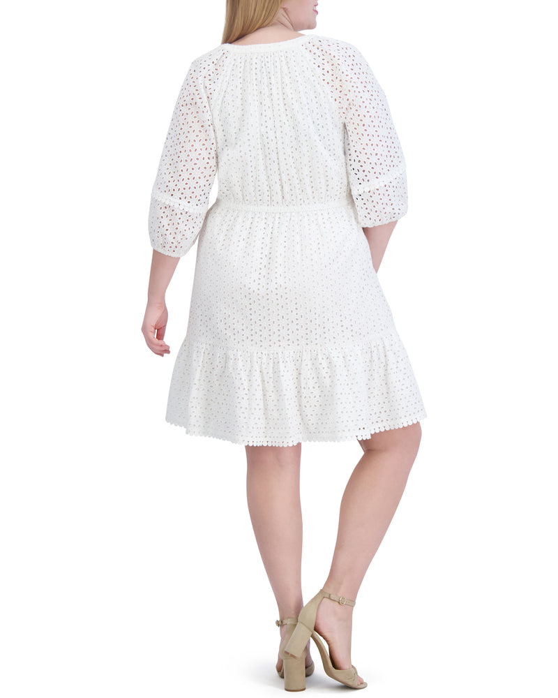 Plus-Size Eyelet Fit-And-Flare Dress - Vince Camuto