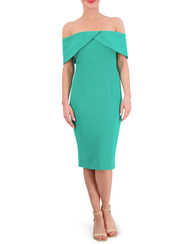 Off-The-Shoulder Bodice Overlay Dress - Vince Camuto