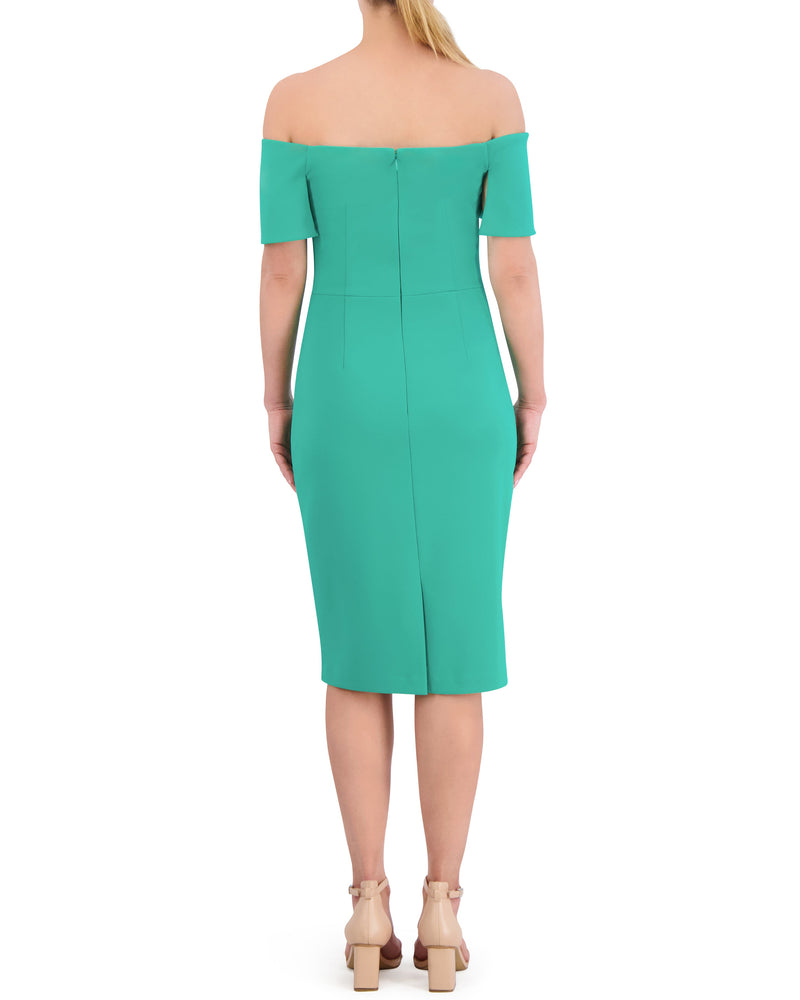 Off-The-Shoulder Bodice Overlay Dress - Vince Camuto