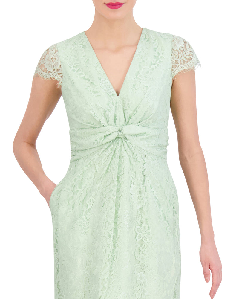 Lace Twist-Front Dress - Vince Camuto
