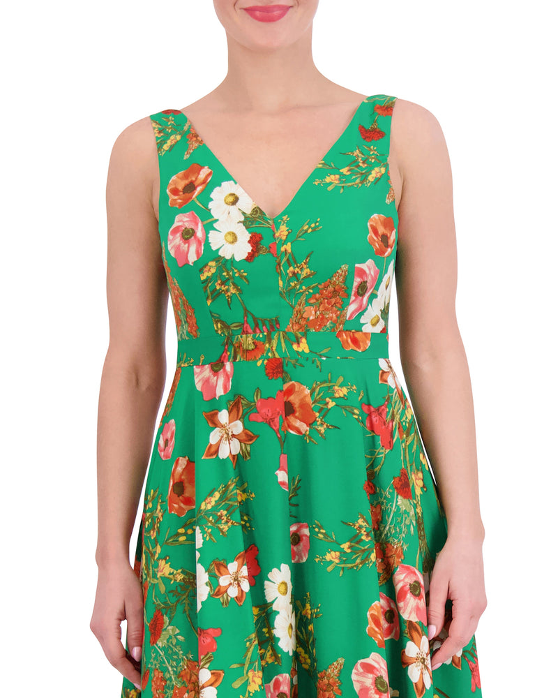 Floral-Print Handkerchief-Hem Dress - Vince Camuto