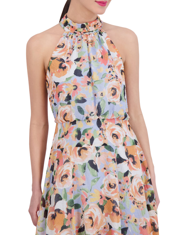 Floral-Print Asymmetric-Hem Dress - Vince Camuto