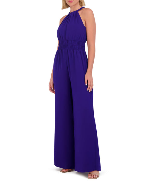 Petite Ruched Keyhole Jumpsuit - Vince Camuto